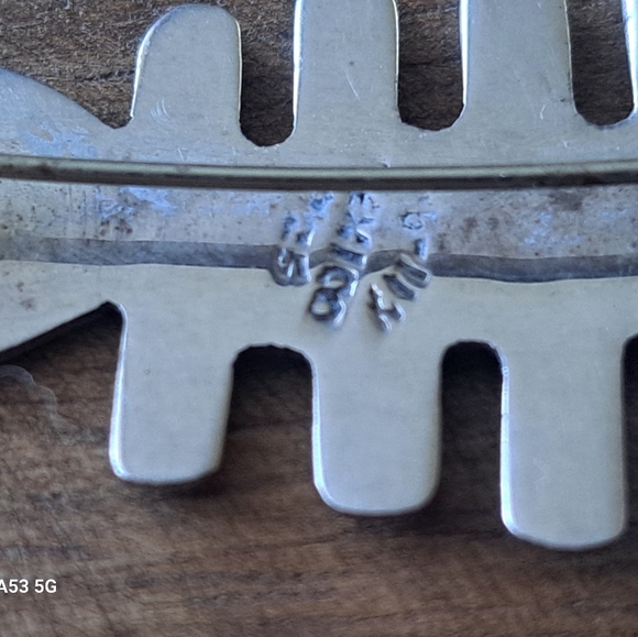 925 Sterling silver and brass fish brooche - Picture 5 of 7